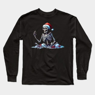 skeleton Santa Claus Long Sleeve T-Shirt